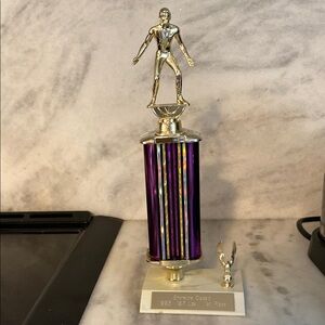 Gold and Purple Trophy